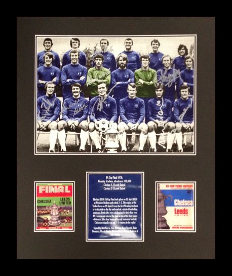 Chelsea 1970 FA Cup Winners Photo Signed by 8
