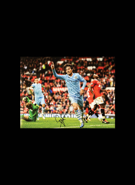 David Silva Manchester City Signed Photo