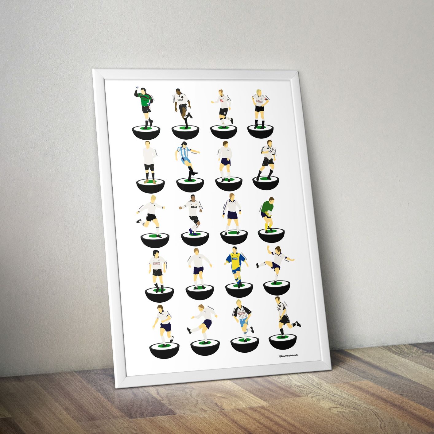 Derby County Subbuteo Print