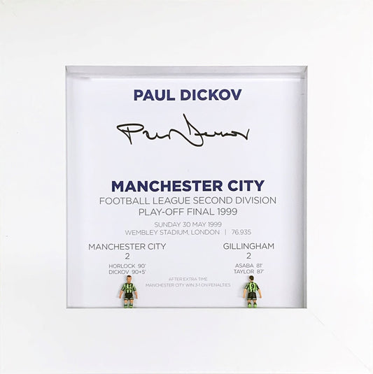 Paul Dickov Signed Hand Painted 1999 Playoff Final Subbuteo Style Display