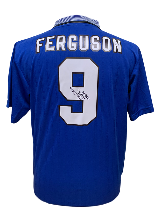 Duncan Ferguson Signed Everton 1995 FA Cup Final No.9 Shirt
