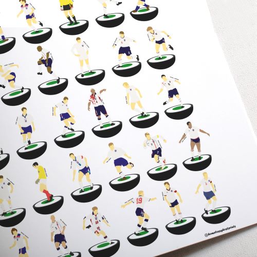 England Subbuteo Print