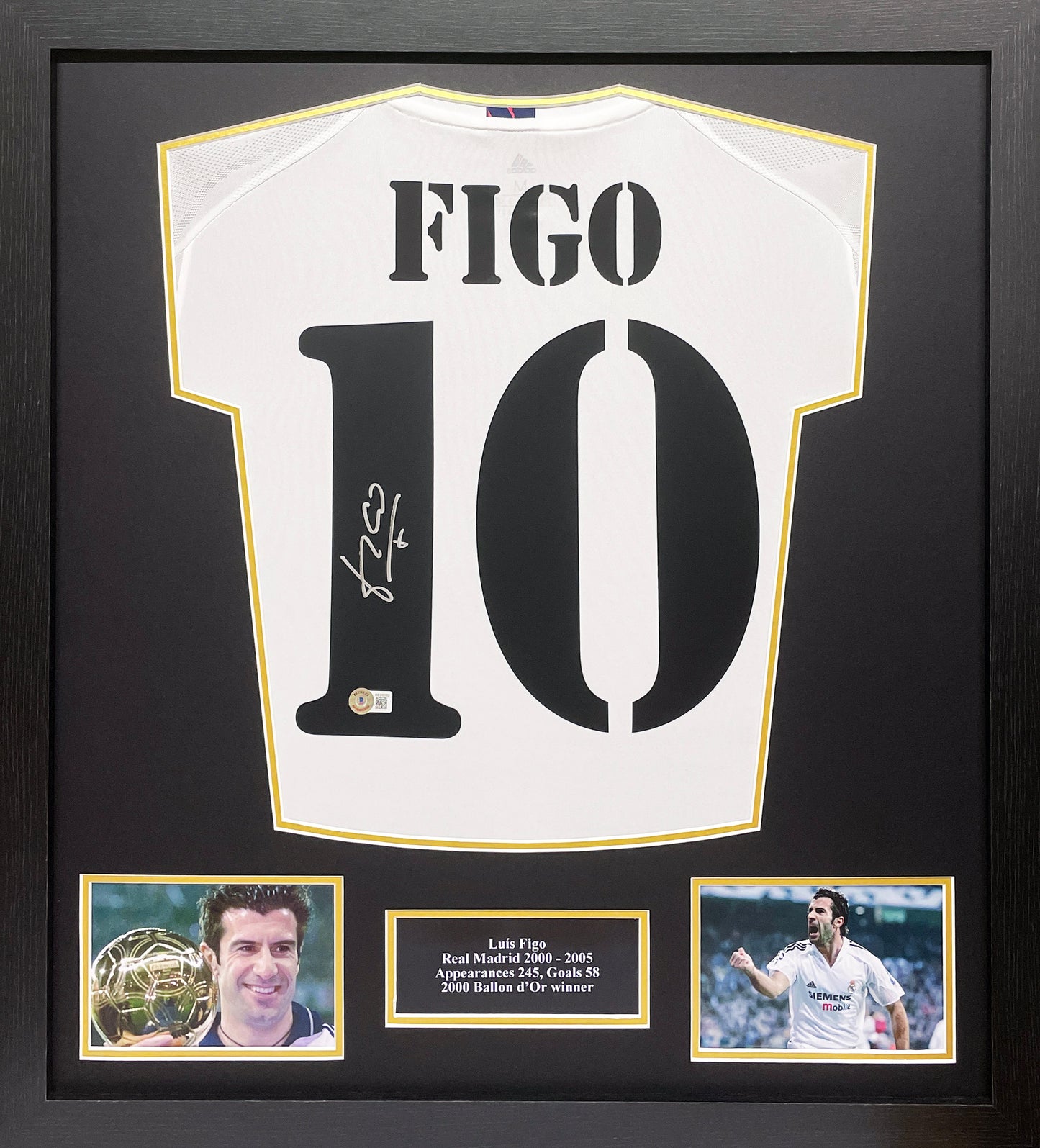Luis Figo Signed Real Madrid Shirt