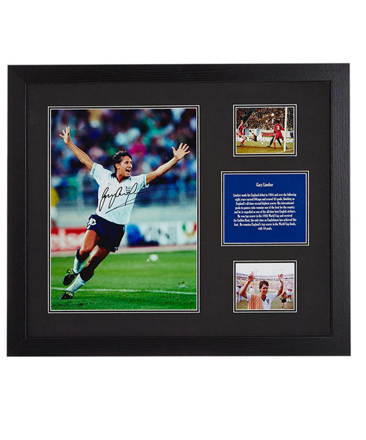 Gary Lineker Signed 1990 World Cup Photo