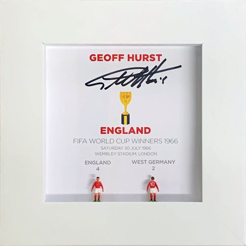 Sir Geoff Hurst Signed Hand Painted Subbuteo Career Display