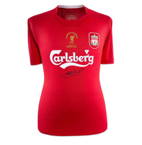 Steven Gerrard Signed Liverpool 2005 Champions League Final Shirt