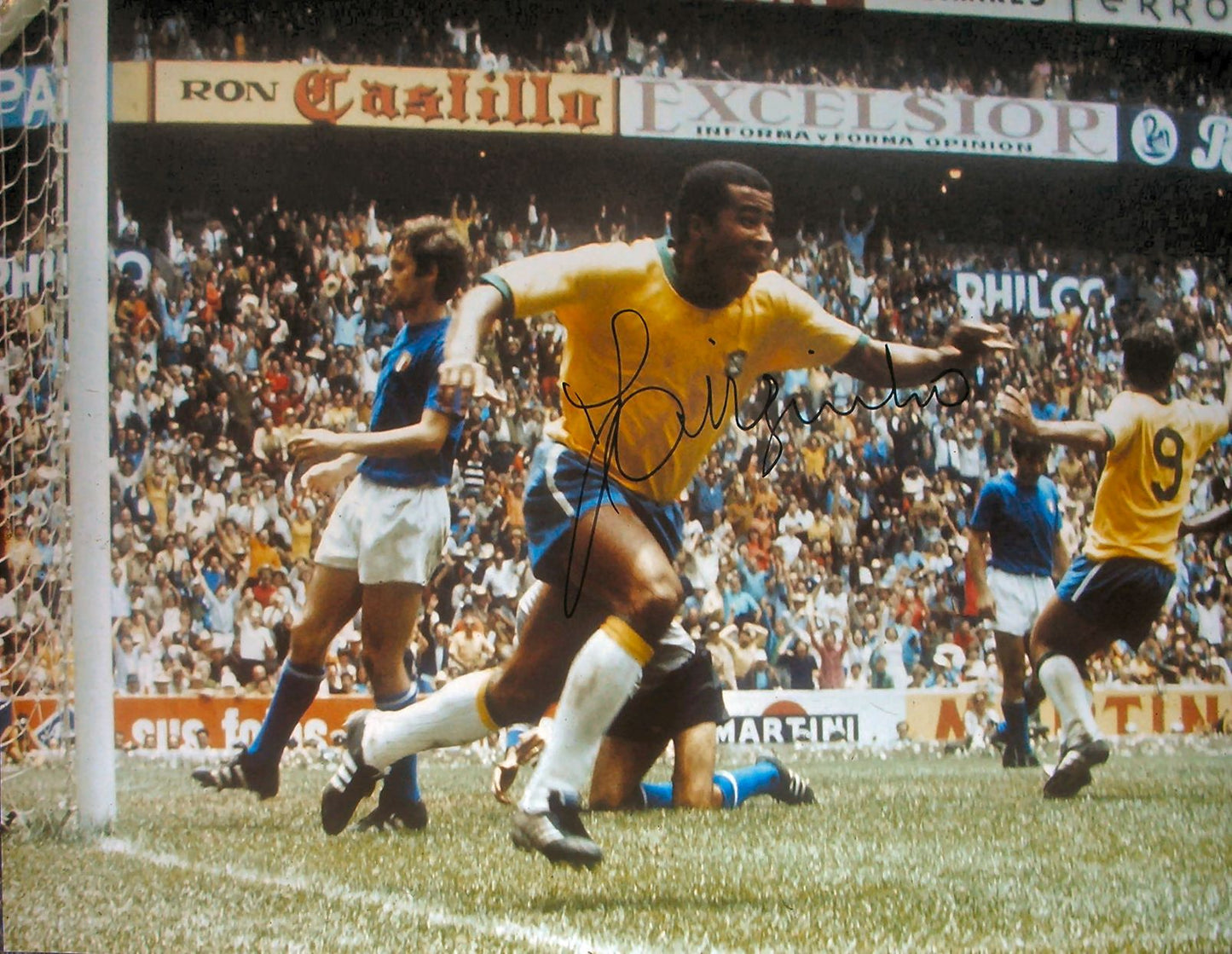 Jairzinho Signed 1970 World Cup Final Photo