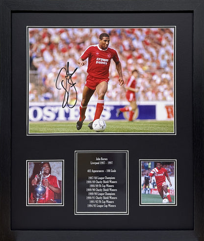 John Barnes Signed Liverpool Photo