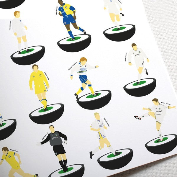 Leeds United Legends Subbuteo Print