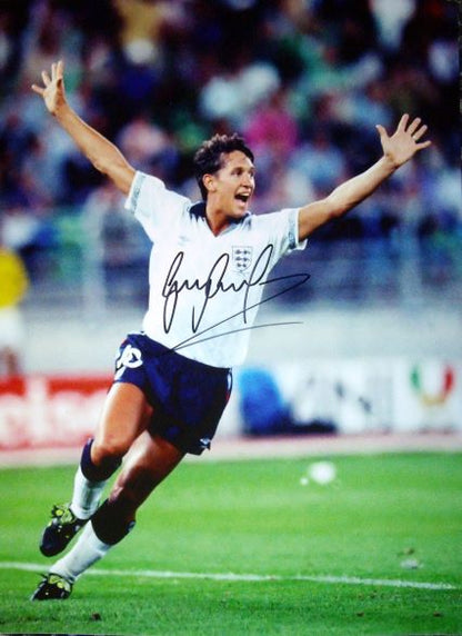 Gary Lineker Signed 1990 World Cup Photo