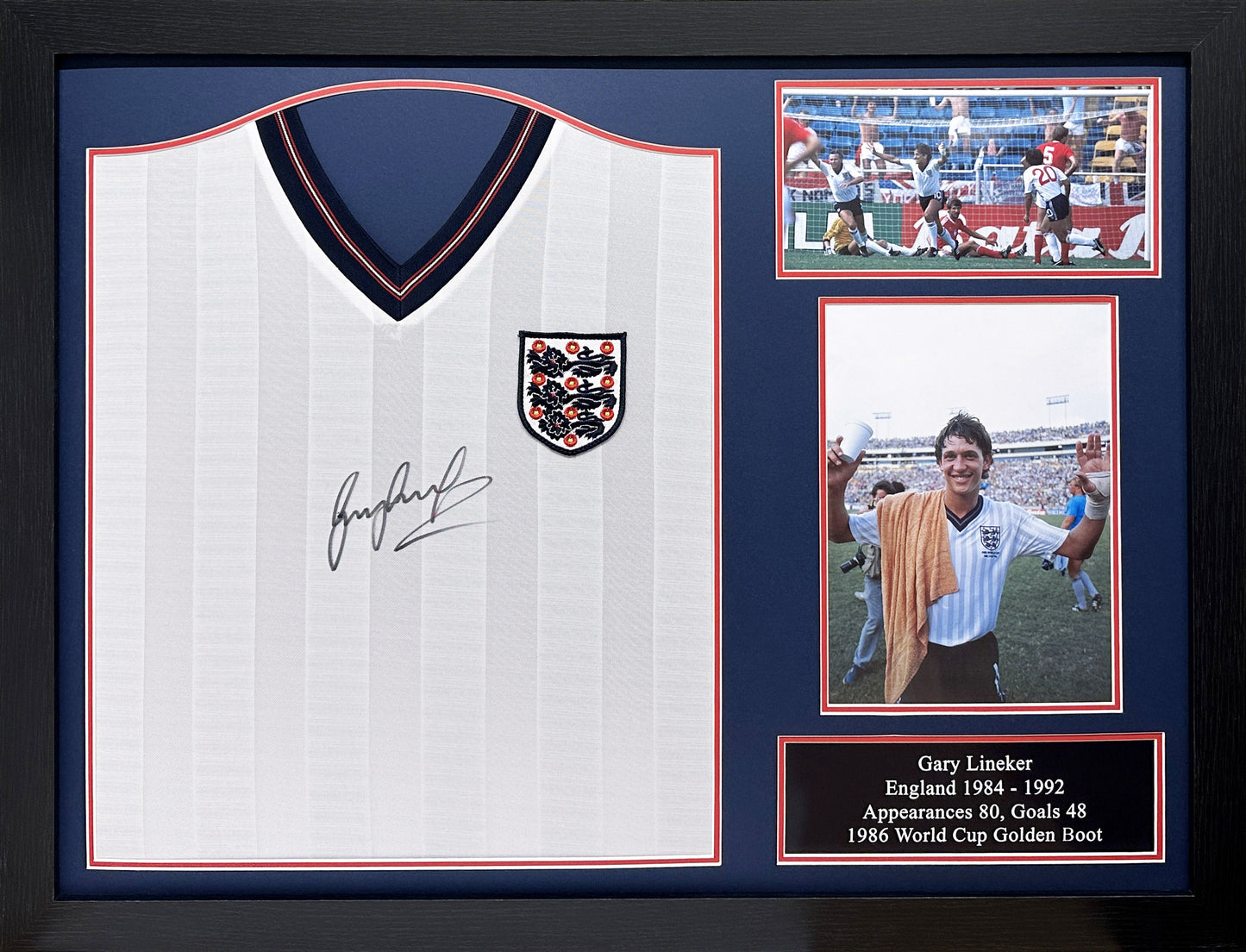 Gary Lineker Signed 1986 England Shirt