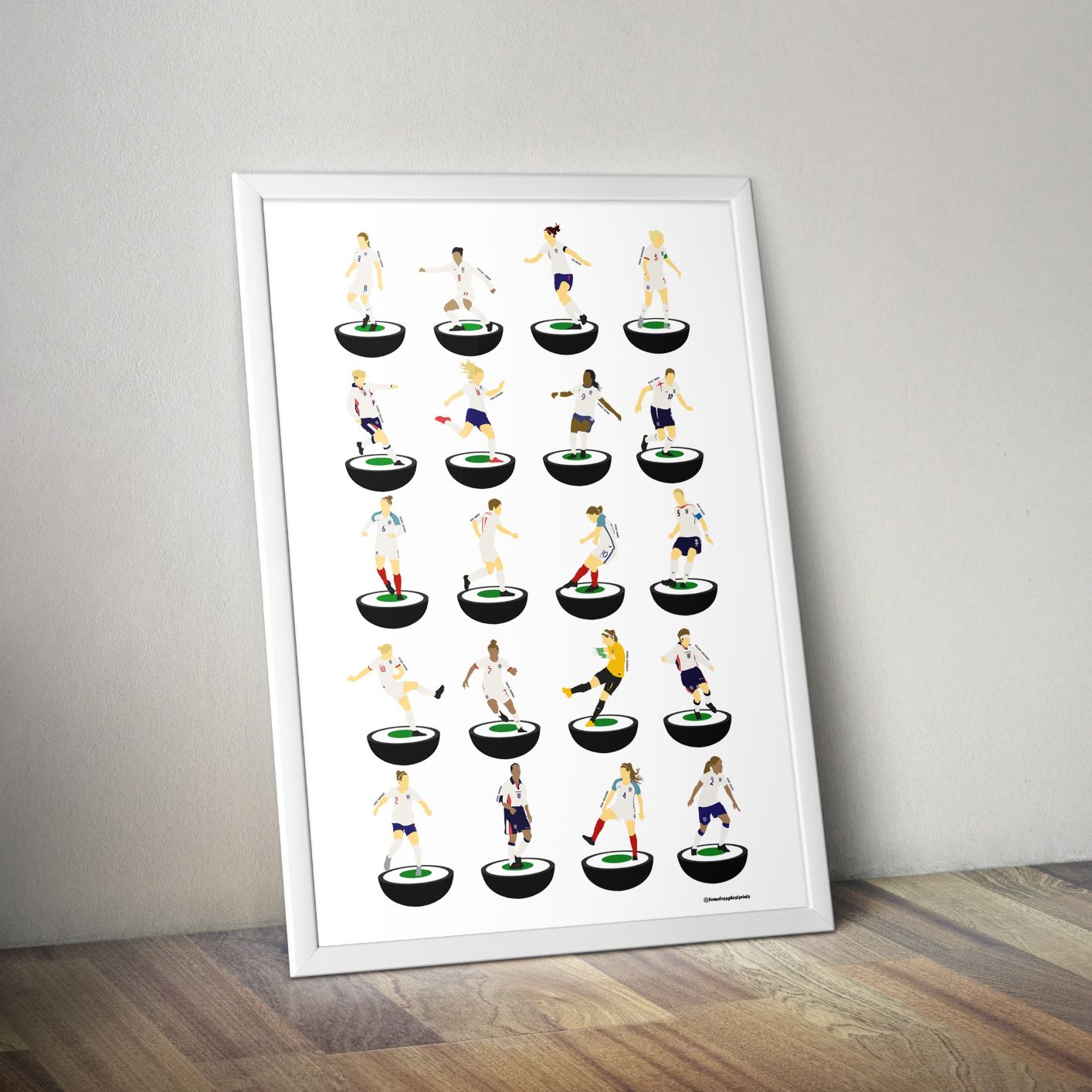 Lionesses Legends Subbuteo Print