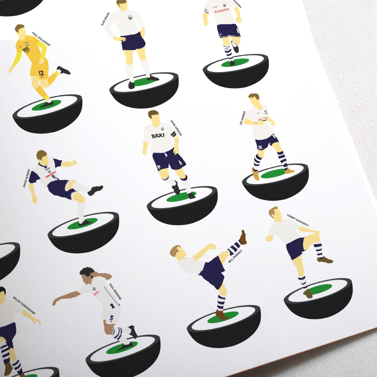 Preston North End Subbuteo Print