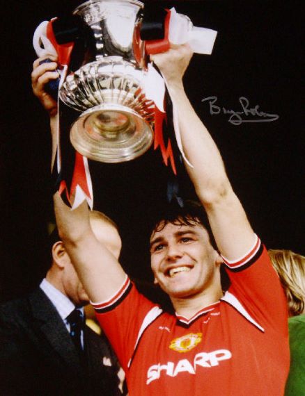 Bryan Robson Signed Manchester United Photo