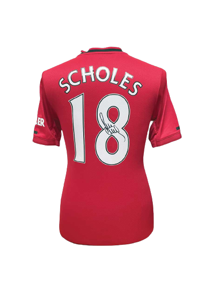 Paul Scholes Signed Manchester United Replica Shirt