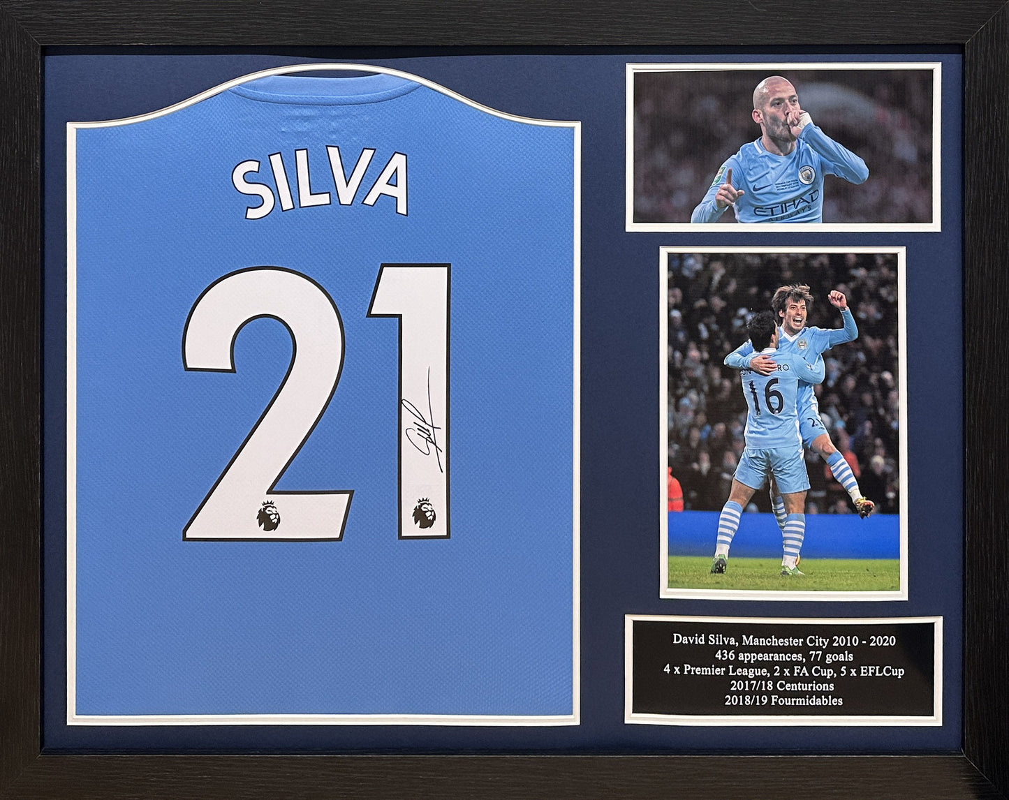 David Silva Signed Manchester City Shirt