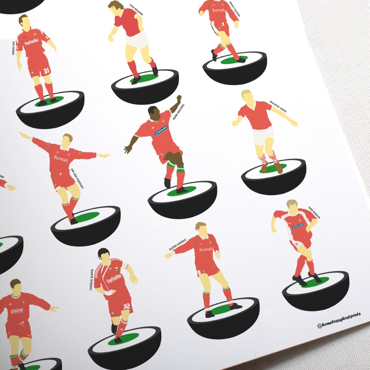 Swindon Town Subbuteo Print