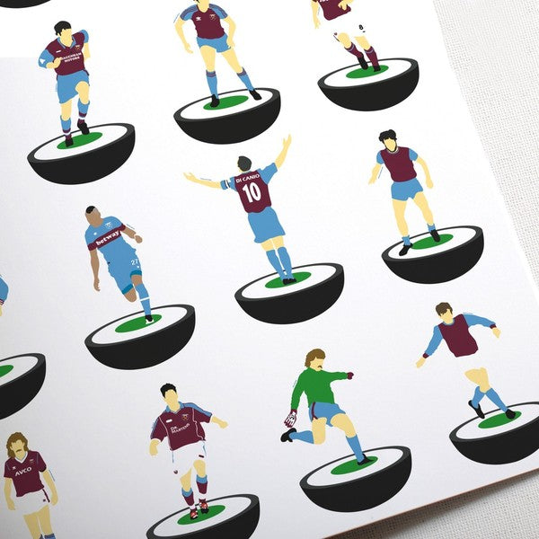 West Ham Legends Subbuteo Print