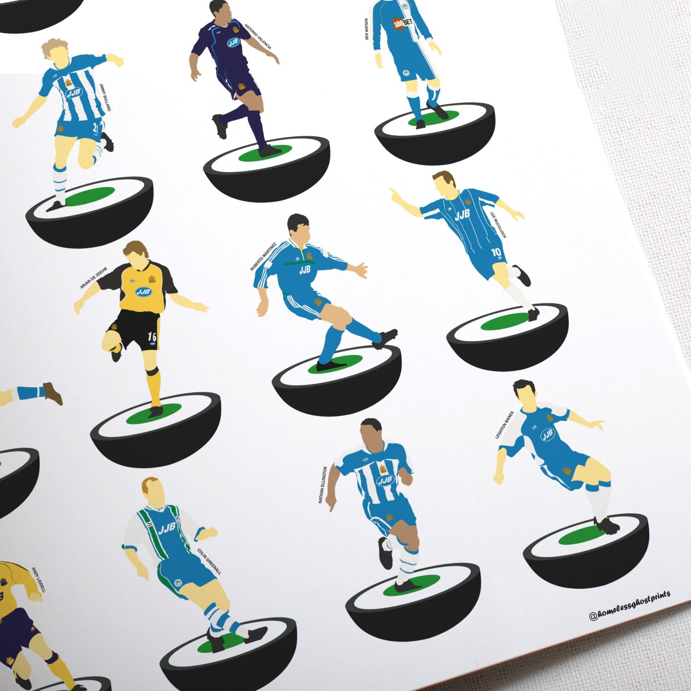 Wigan Athletic Subbuteo Print